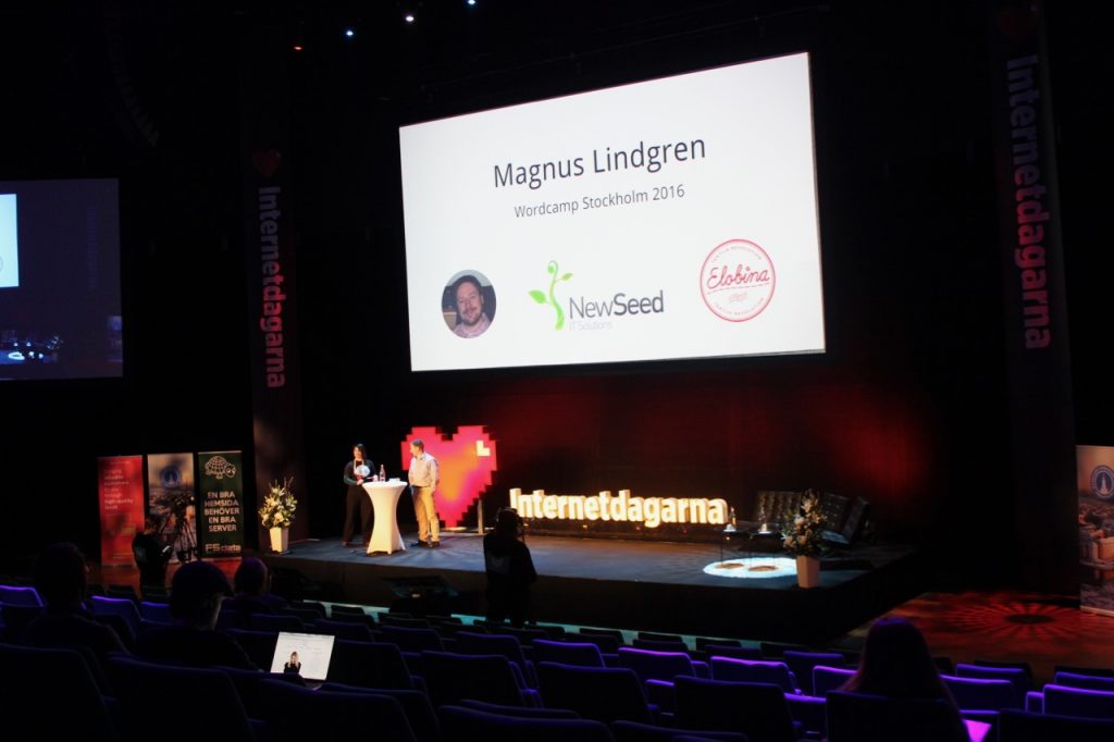 Magnus Lindgren talar på Internetdagarna / WordCamp 2016
